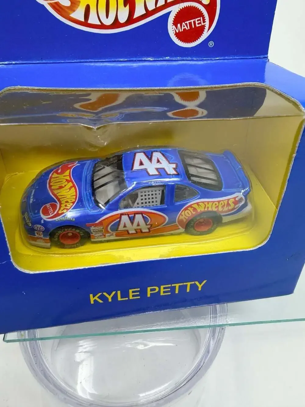 1996 Hot Wheels Mattel #44 Kyle Petty 1:64 Blue Pontiac Grand Prix Die Cast NOS
